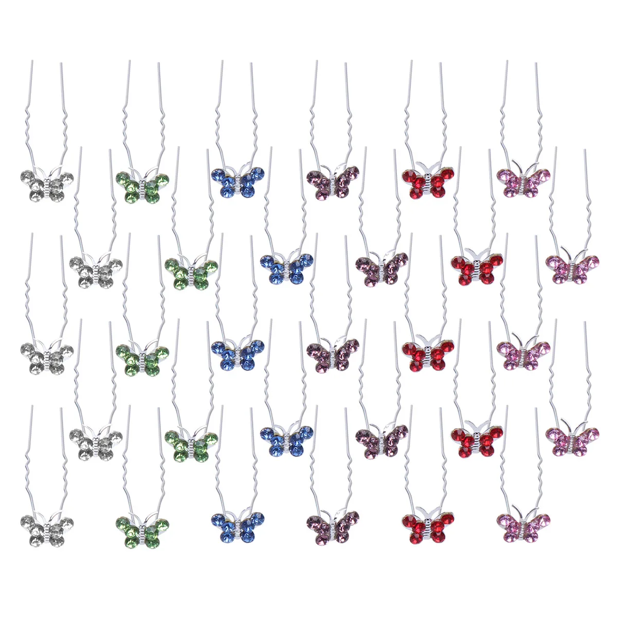 

30Pcs Rhinestone Butterfly Hairpins Luxurious Bridal Wedding Party Decorations Women DIY Hairstyle Gift Women Hairpin