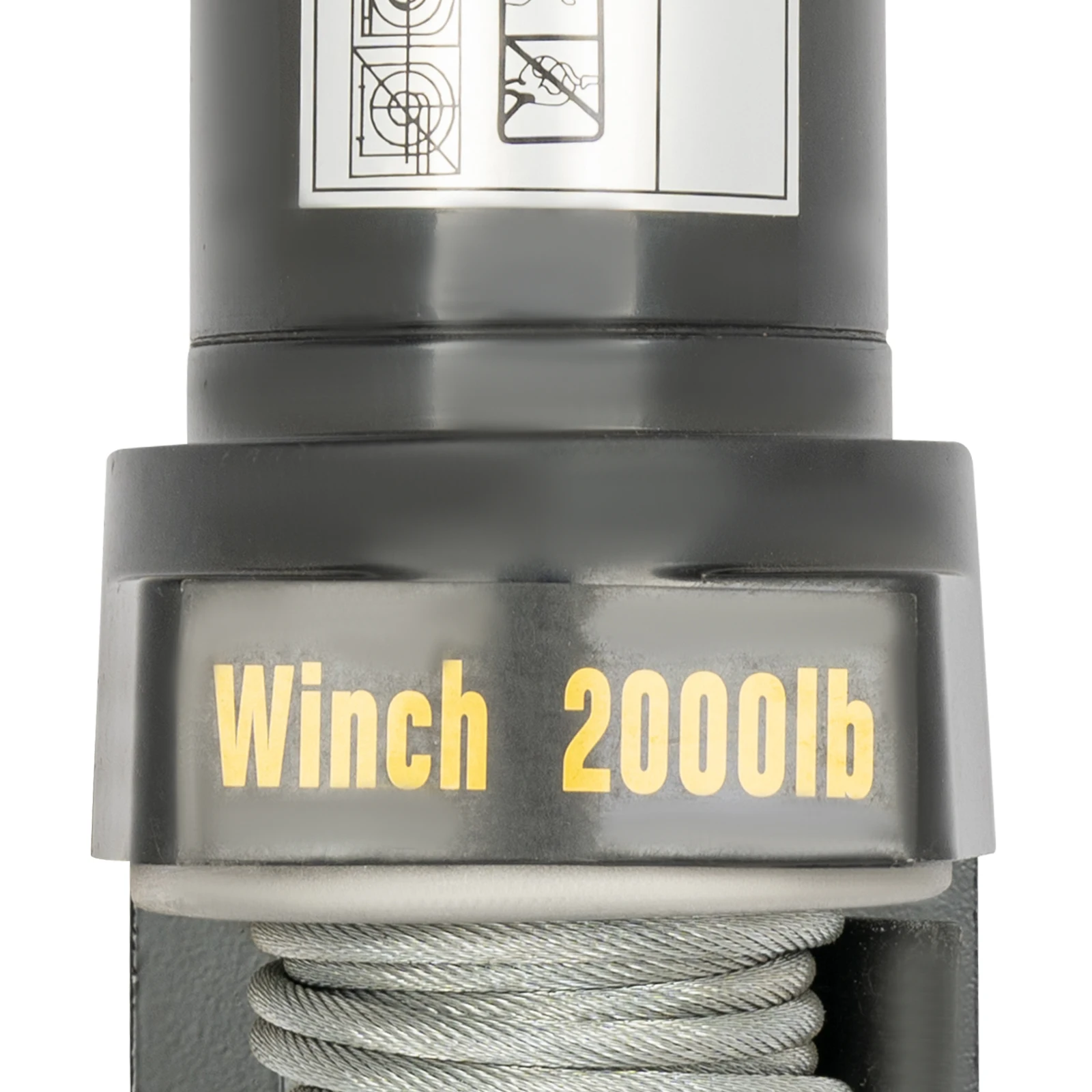0.4KW Electric Winch DC12V, Black Electric Lifting Device IP67 Waterproof Grade