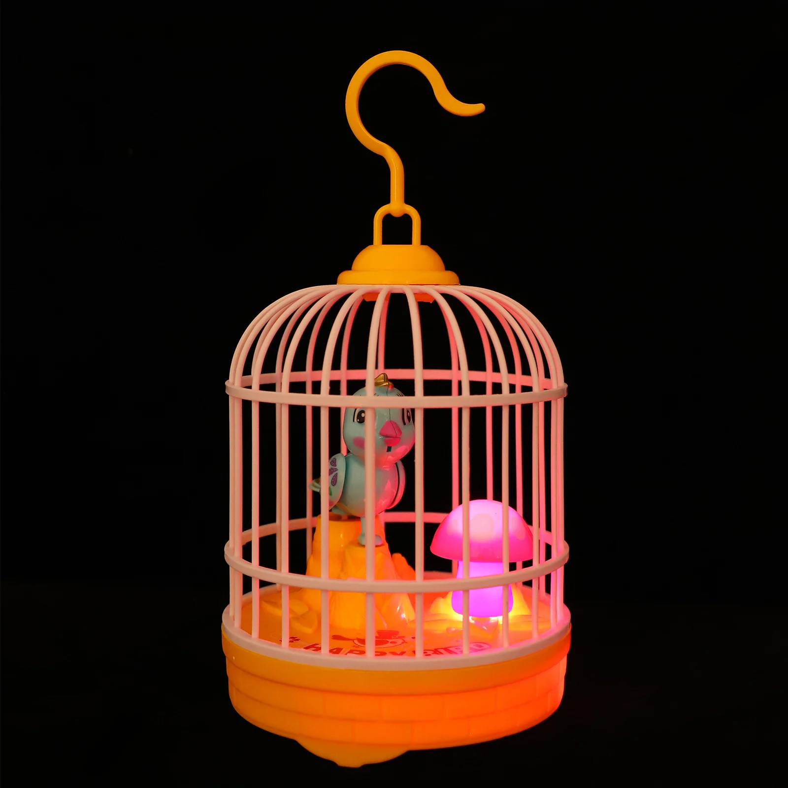 Música leve Bird Cage Toy com som, modelos compactos, simulação elétrica, indução, vocal, canto infantil, ABS criativo