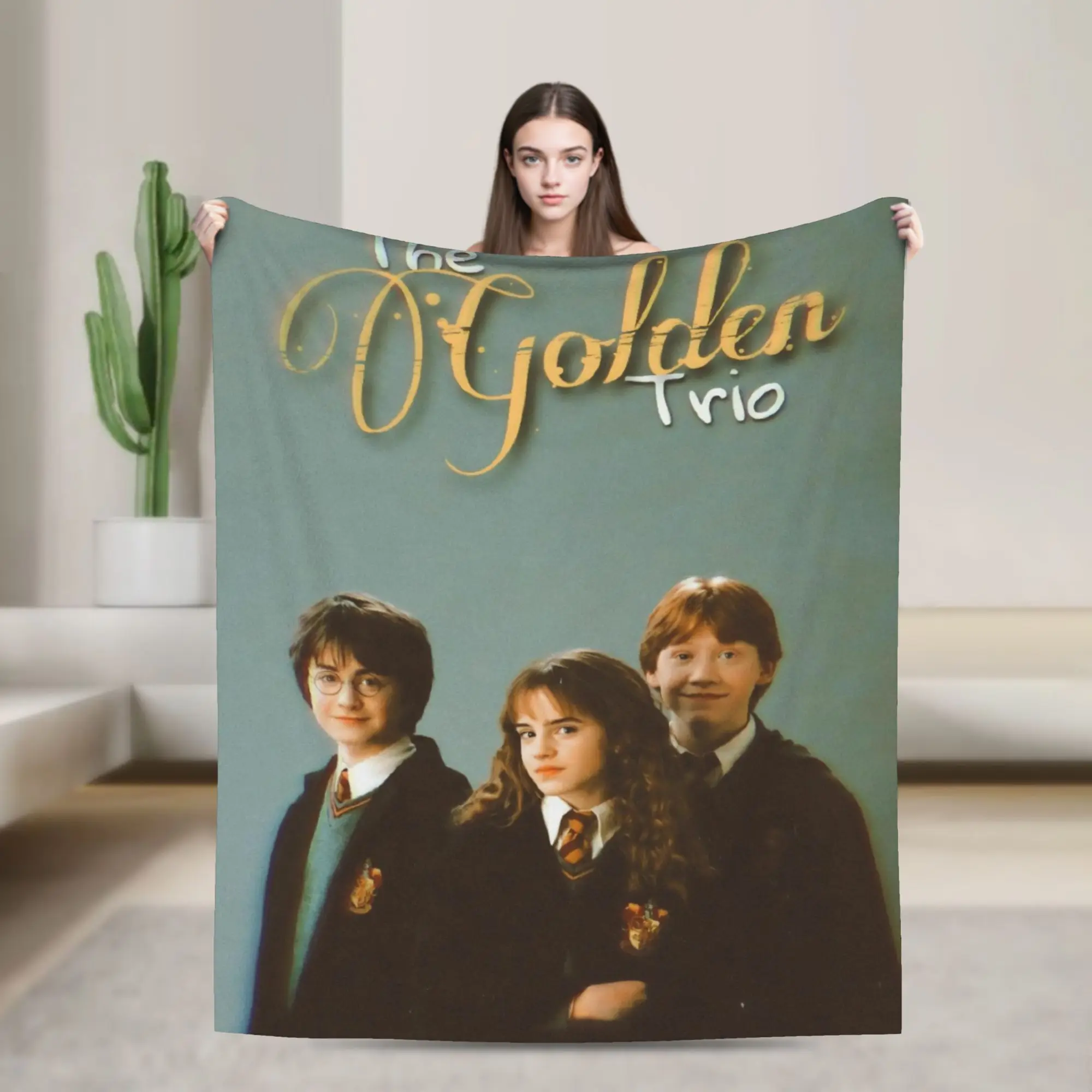 Mantas de Felpa de Coral con Diseño de Harry Potter, Ligeras y Delgadas, para Cama, Viajes y Decoración