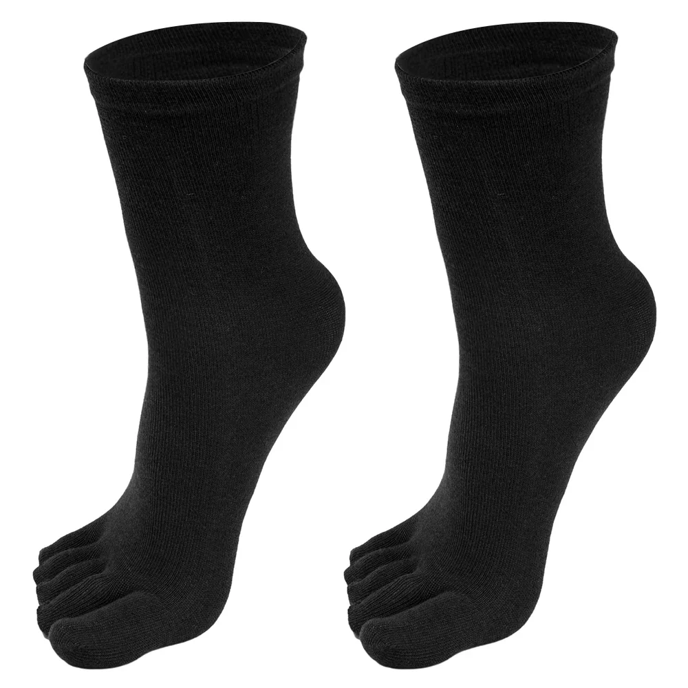 1/5Pairs Five Fingers Toe Socks Breathable Cotton Socks Unisex Sports Running Sweat Absorbent Antibacterial Ankle Crew Socks