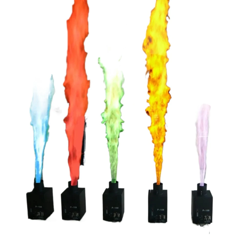 Artificial Fire Party Equipment Lighting Machine Color Spray Thrower Mini Flame Projector For Concert Stage Disco