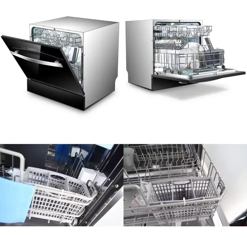 for  Commercial Electric Automatic Countertop Dishwasher Ultrasonic Industrial Restaurant 8 Place Settings Compact Cleaning