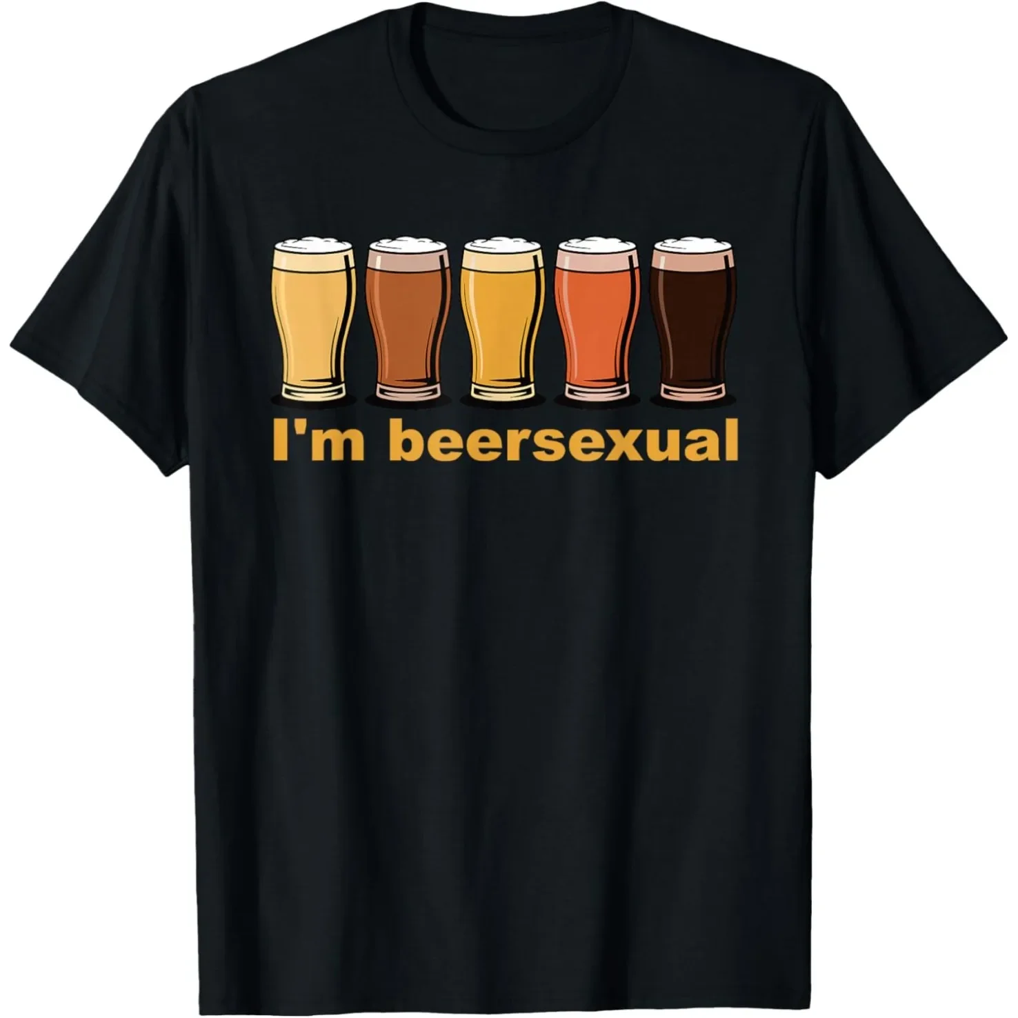 

I'm Beersexual Funny LGBTQ Beer Variety Graphic Cotton Unisex Short Sleeve T Shirt