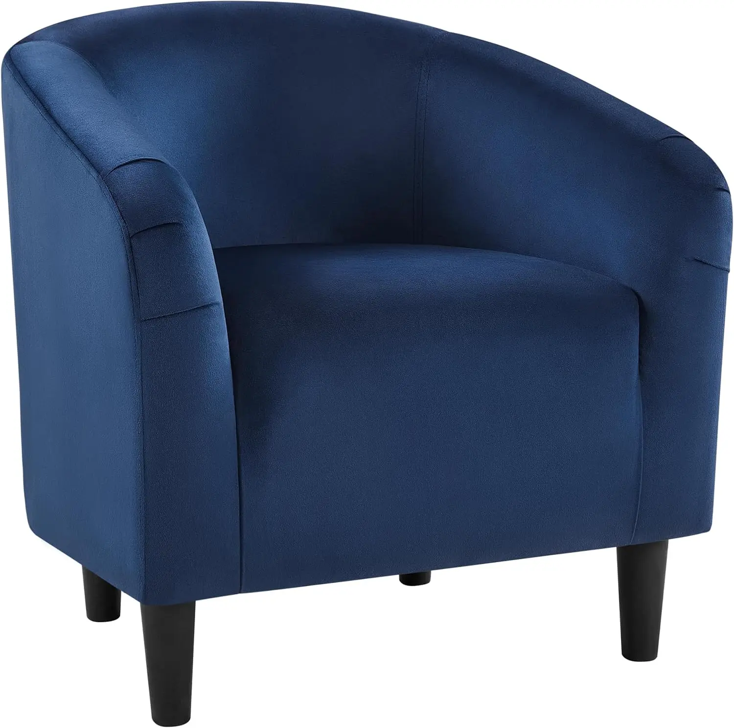 

Velvet Club Chair, Modern Tufted Accent Chair with Armrest, Upholstered Barrel Chair with Solid Legs for Living Room/B