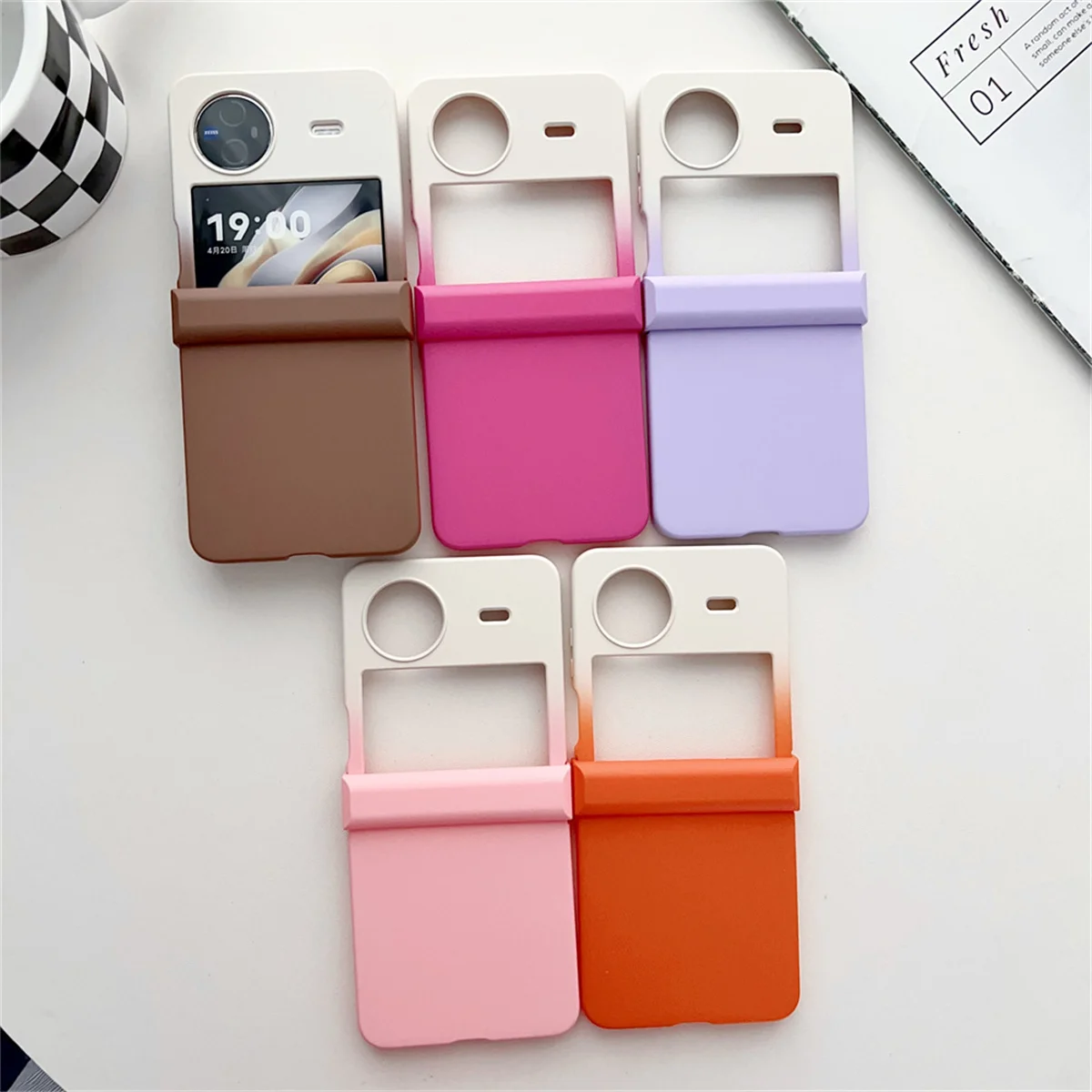 Gradient Two-tone Phone Case For VIVO X Flip Hinge Protective PC Protection Hard Shell Cover