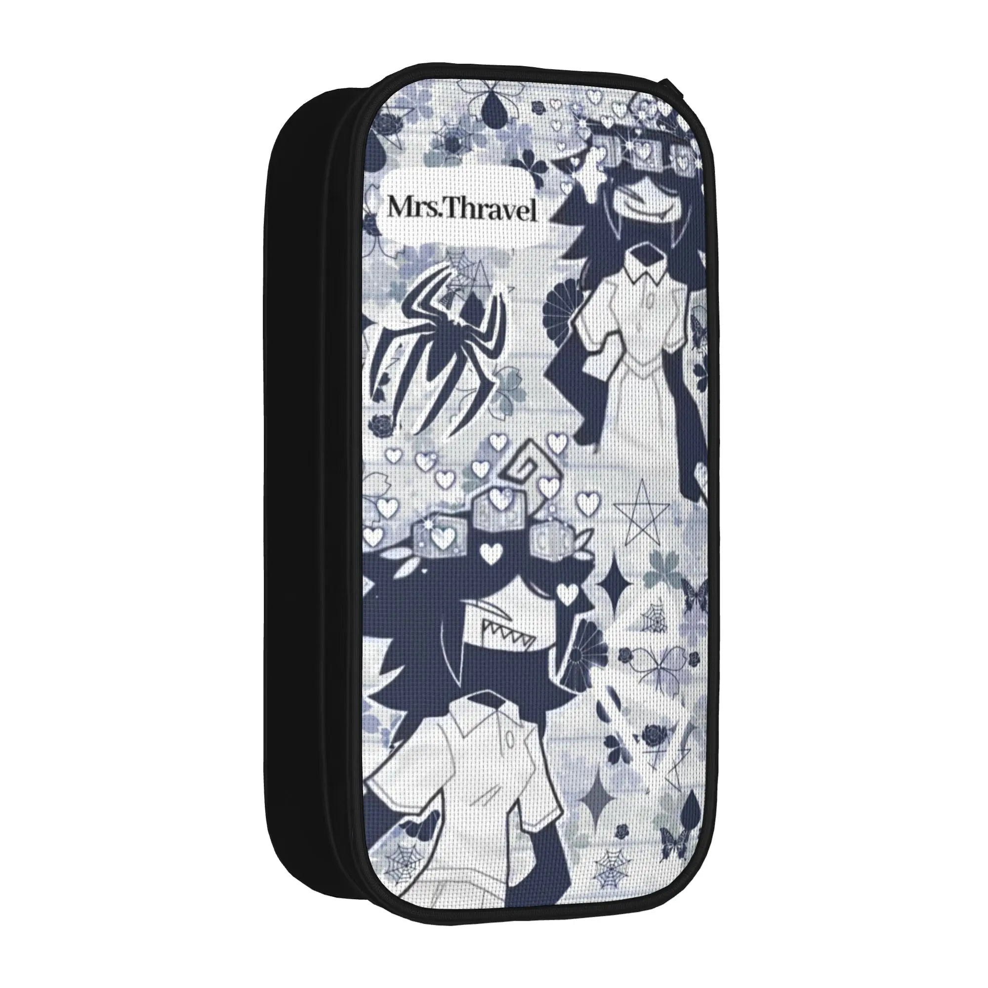 Cartoon Anime Miss Circle Pencil Cases Classic  Fundamental Paper Education Pen Bag Large Storage Students Zipper Pencilcases