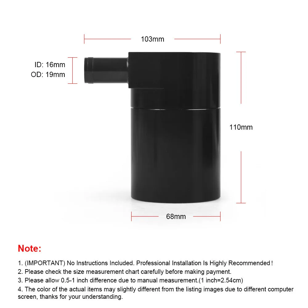 อลูมิเนียมประสิทธิภาพสูงอ่างเก็บจับน้ำมันสามารถถังสำหรับ BMW N54 335สีดำ