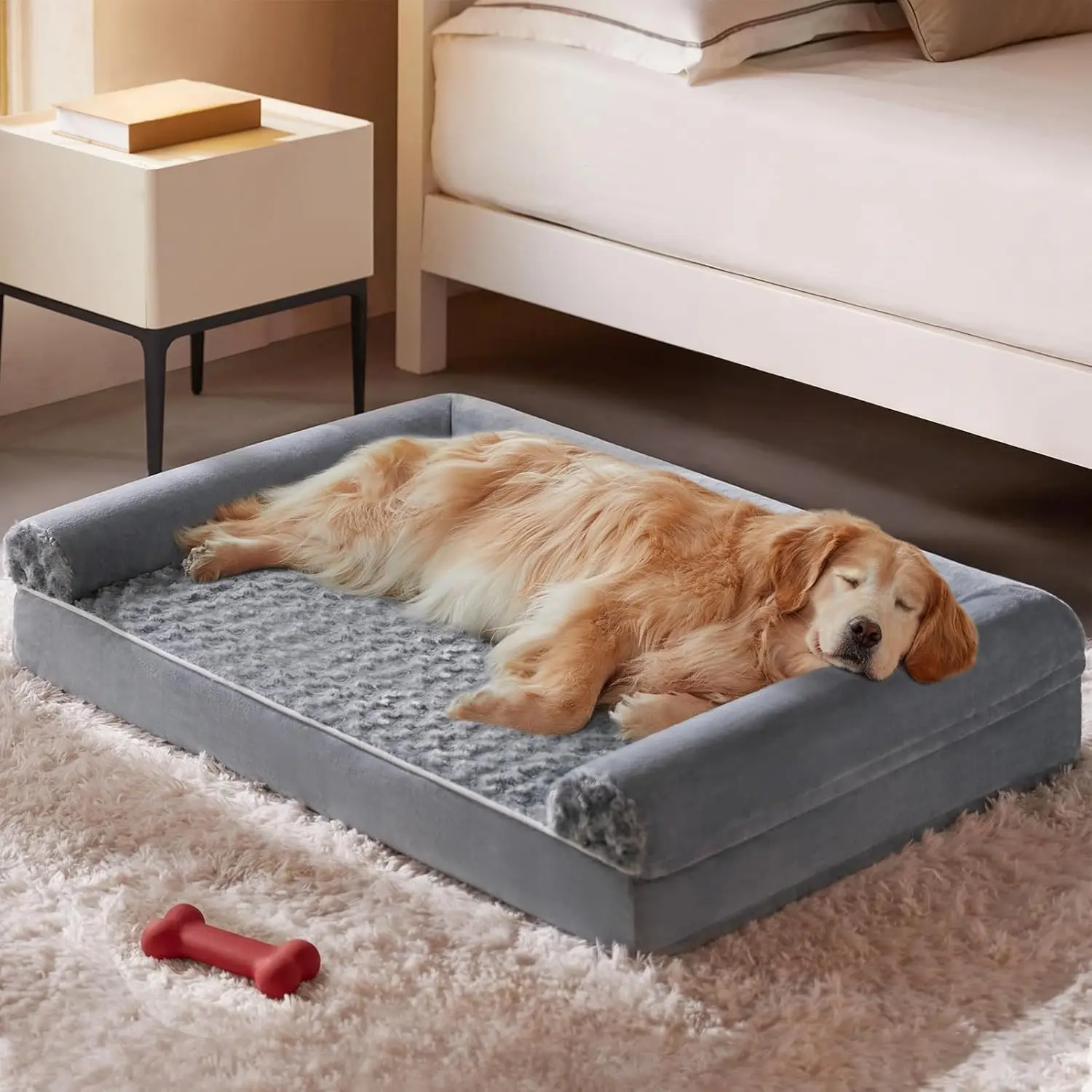 

Orthopedic Dog Bed for Large Dogs, Waterproof Couch Pet Bed with Washable Cover