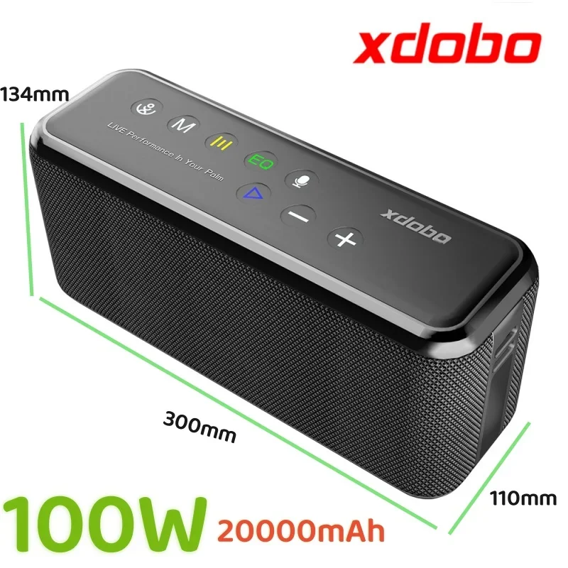 XDOBO X8 Max 100W High-power Audience Bluetooth Speaker TWS Home Theater Stereo Surround Subwoofer Outdoor Portable Waterproof