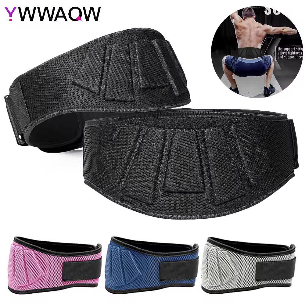 Sports Fitness Weight Lifting Waist Belts Gym Workout Lumbar Back Support, Powerlifting, Strength Training, Squat, Weightlifting