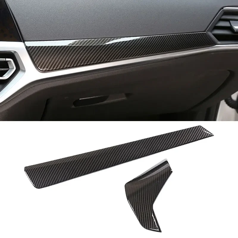 

LHD For BMW 3 Series G20 G28 2019 2020 2021 Car Carbon Fiber Texture Central Console Dashboard Panel Protective Cover Trim