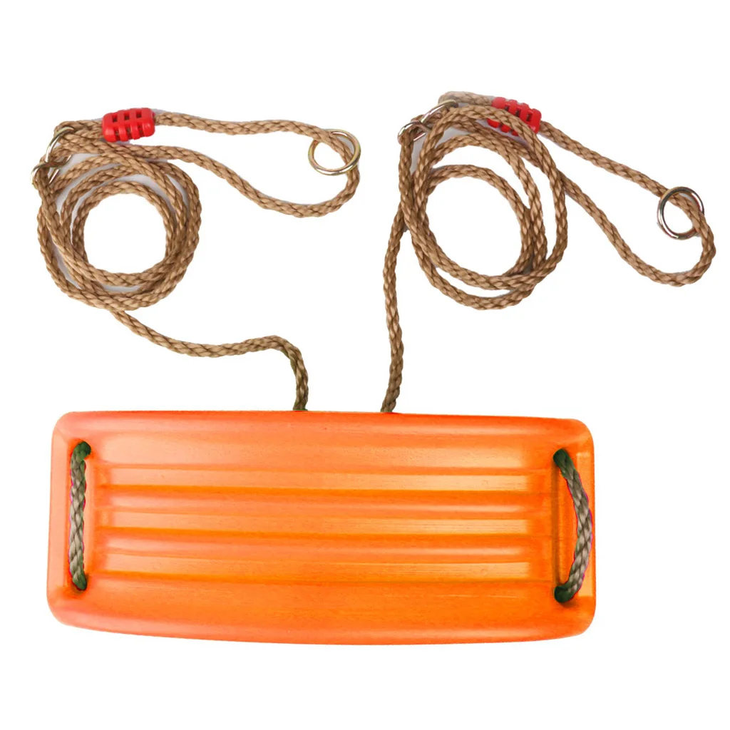 Kids Yard Swing Set Oranje PE-materiaal Buitenspeelgoed voor kinderen Speeltuin Glijbaan en schommel