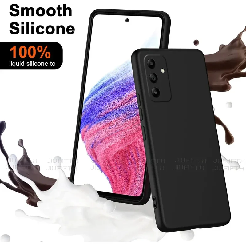 Para Samsung Galaxy A56 funda Flexible de silicona líquida TPU A36 A16 5G A06 A15 A25 A35 A55 A05S A14 A24 A34 A54 funda Coque Capas
