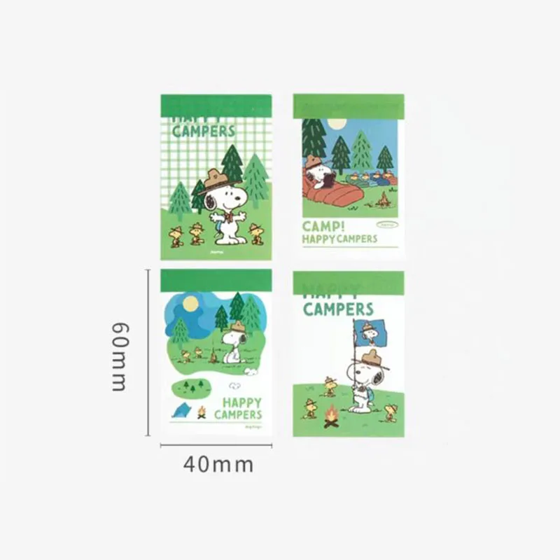 4/12pc Kawaii Snoopy Stickers Set carino raschiatura prenotazione DIY diario decorativo sigillante etichetta etichetta Album bastone