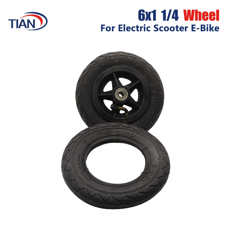 Hight Performance 150MM Scooter Inflation Wheel With Hub With Inner Tube Electric Scooter 6X1 1/4 6 Inch Pneumatic Tire