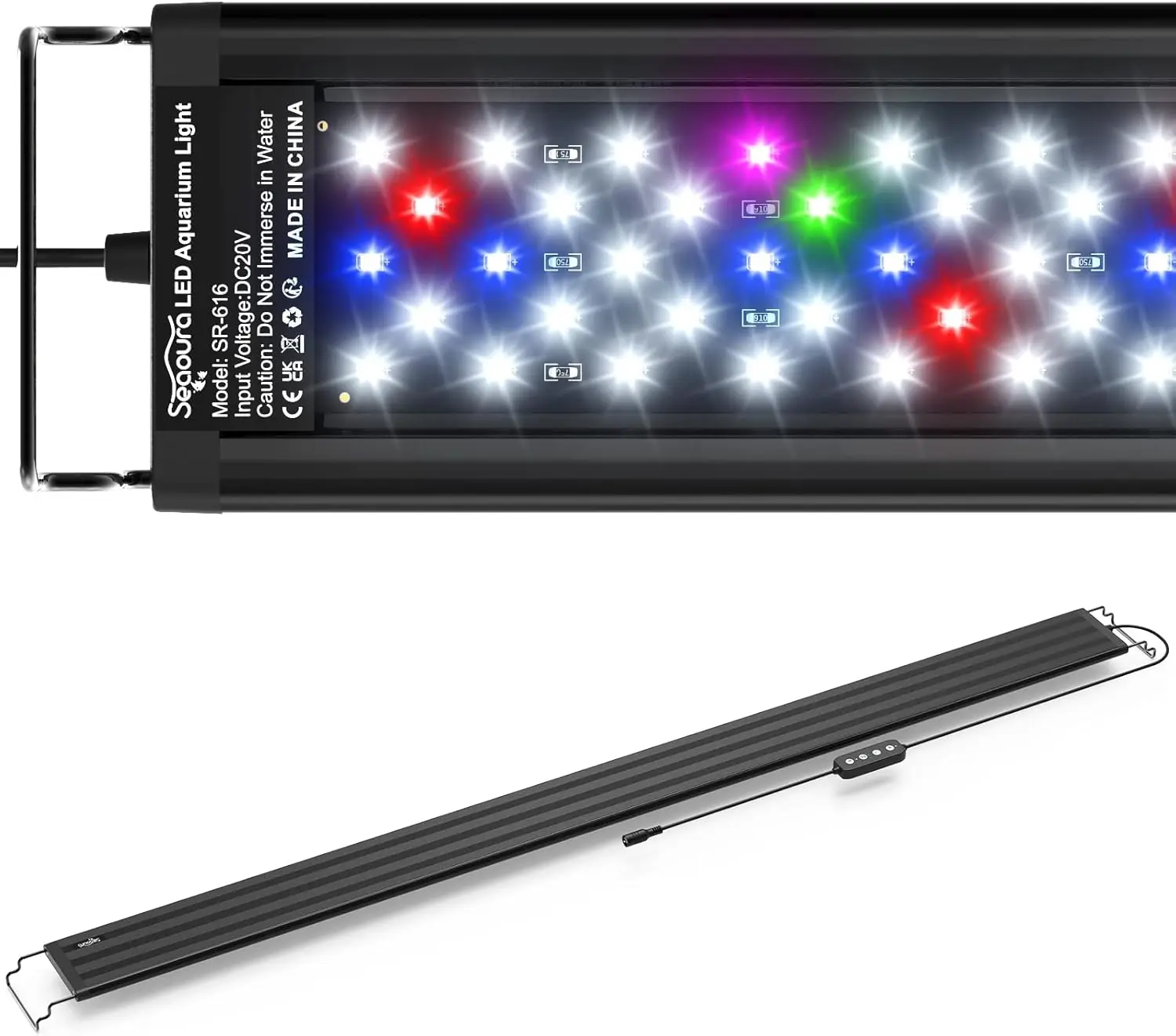 

Full Spectrum LED Aquarium Light with Timer for Plants, Adjustable Brightness, 48-54 Inch Fish Tank
