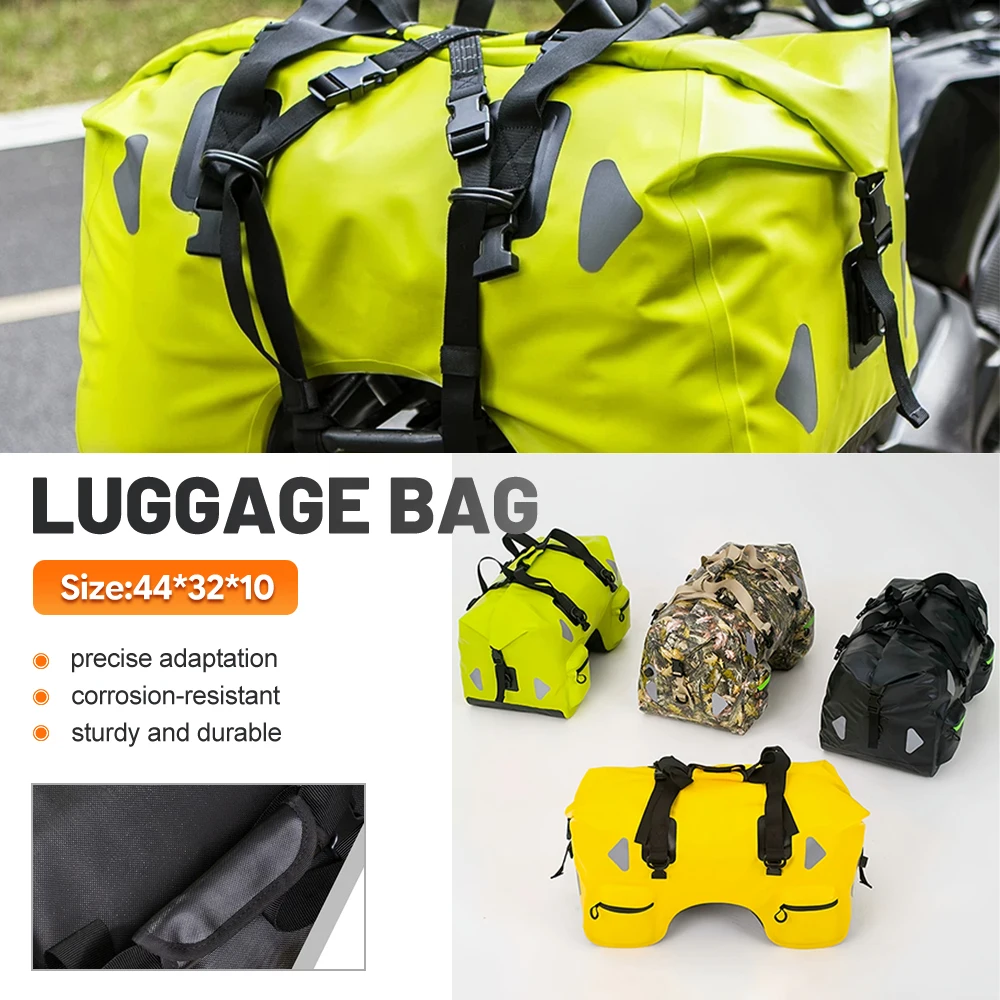 Waterproof Motorcycle Dry Bag 50L 70L TPU Duffel Bag Rear Seat Tail Luggage Universal for Adventure Touring Camping Off-Road
