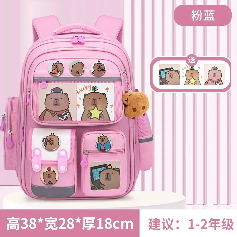 Capibara Student Schoolbag, Large-capacity Mochila Children Backpack.Girl Boy Kids Back To School Book Bags