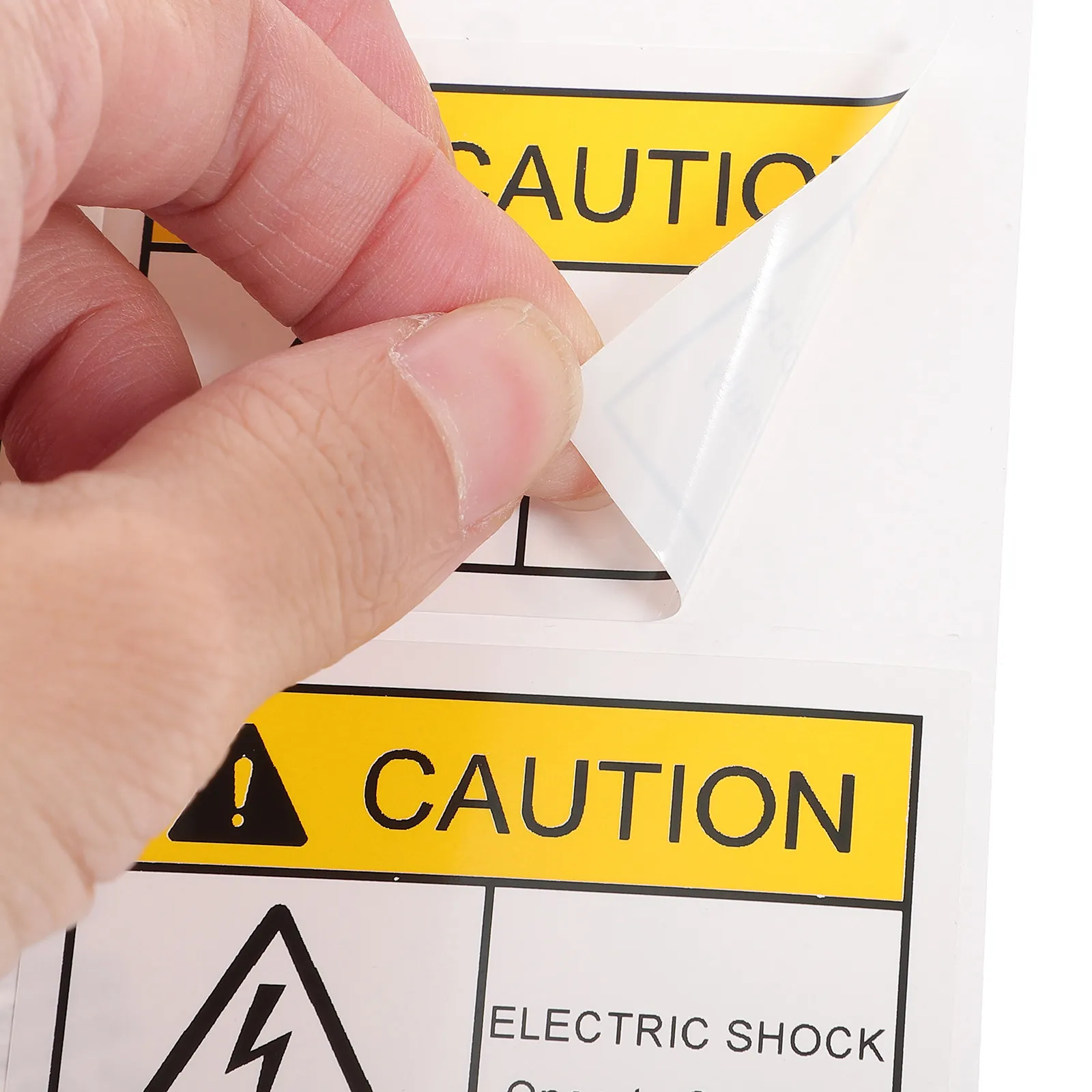 10Pcs High Voltage Warning Stickers Vinyl Electrical Shock Hazard Decals Strong Adhesion for Electric Panel Equipment Safety