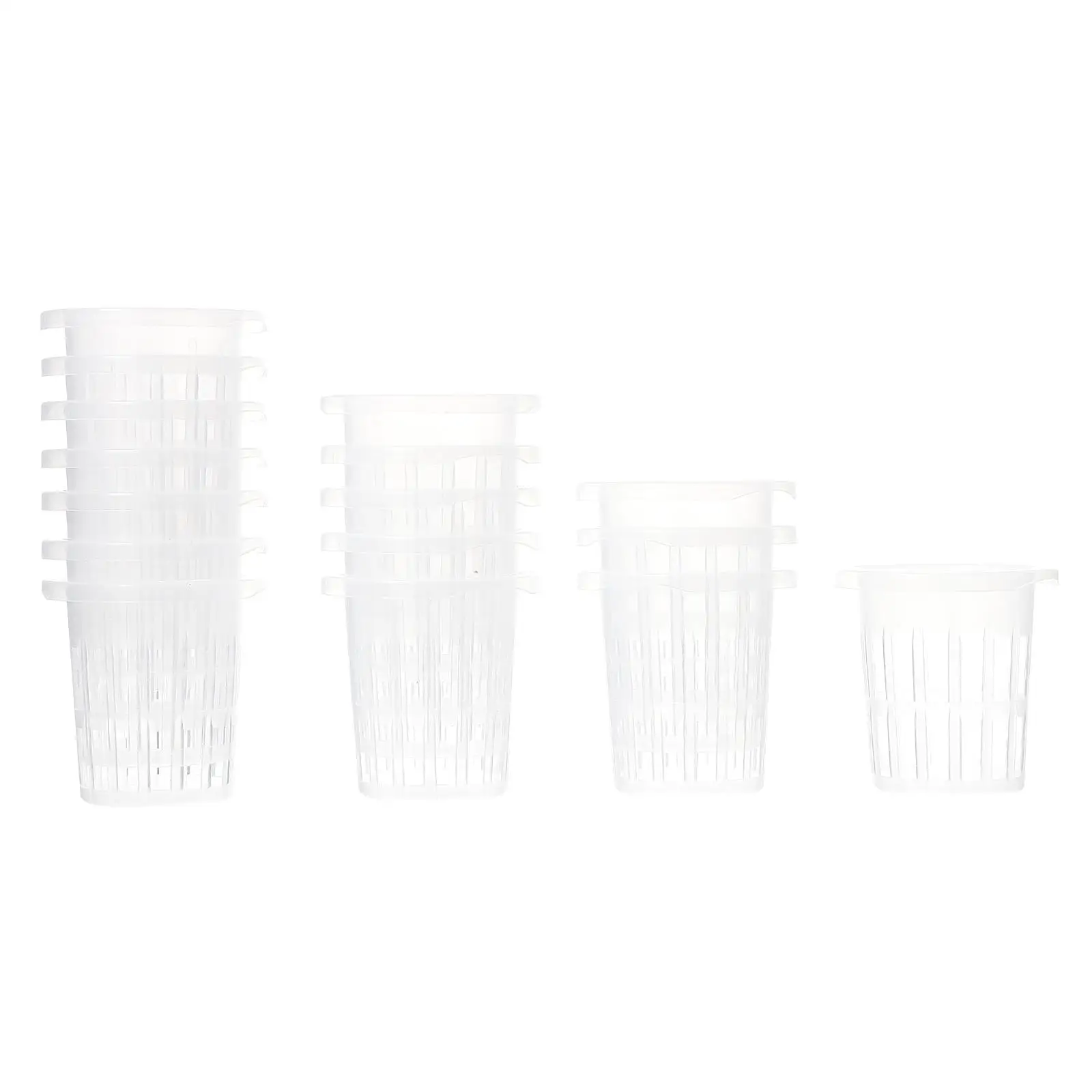 

50 Pcs Planting Baskets Hydroponic Nursery Soilless Cultivation White Plastic Grow Cups Indoor Plant Pots Garden Containers