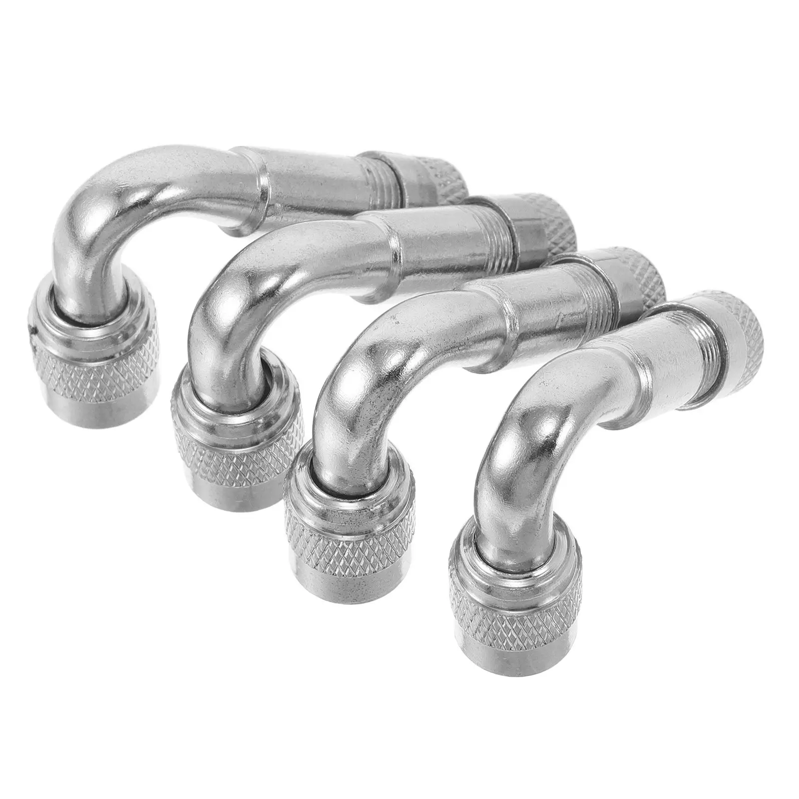 

4pcs Metal Valve Stem Extensions for Car Motorcycle Tire Poles Reliable Easy Installation Precision Design