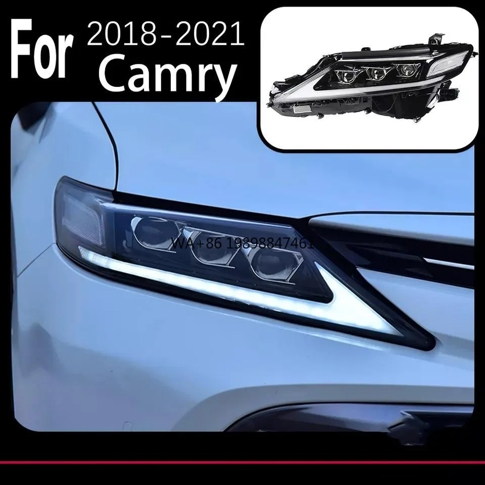 

High Quality Custom LED Headlight for Toyota Camry 2018-2021 Powerful & Brightest New Model with 6000K Color Temperature