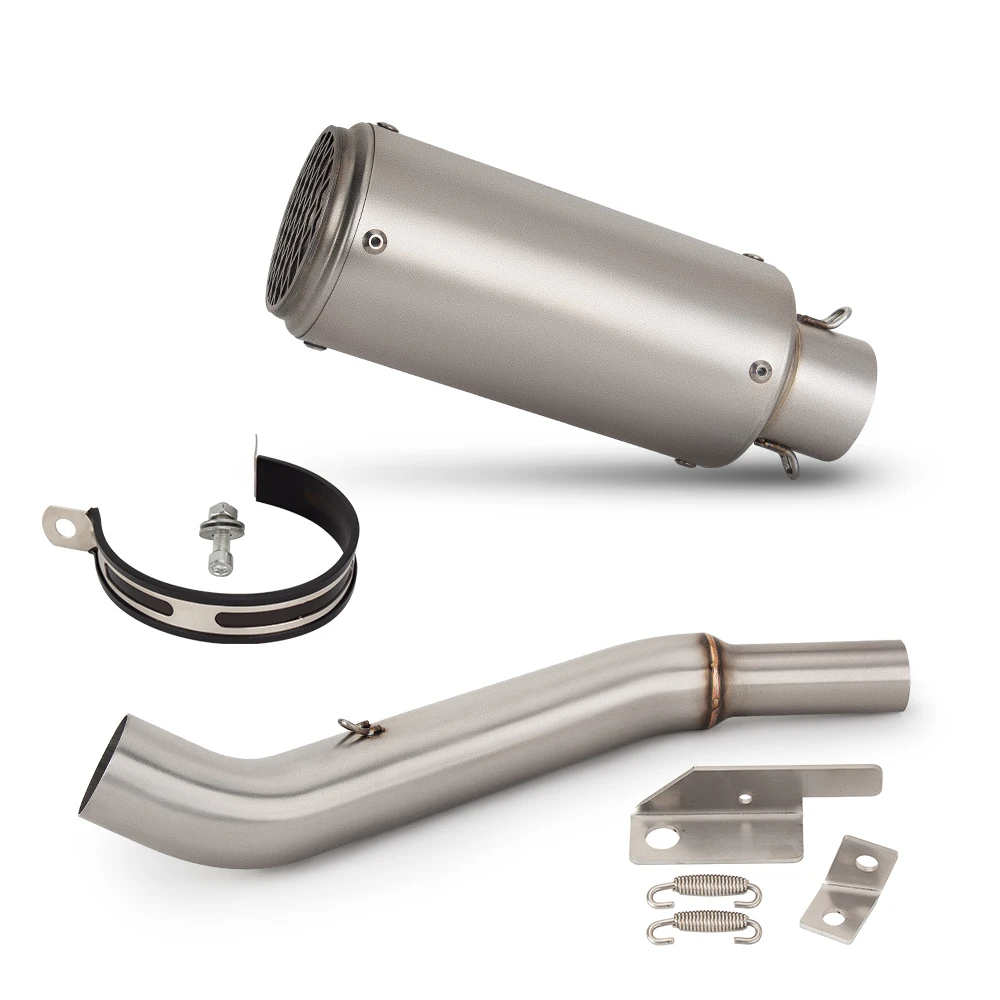 

51mm For BajajPulsar NS200 Bajaj NS200 NS 200 Exhaust System Motorcycle Middle Link Elbow Pipe with Stainless Muffler