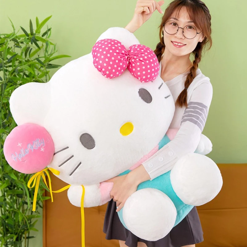 

Big Size Sanrio Hello Kitty Plush Balloon KT Cat Toys Plush Animals Dolls Children's Sleeping Pillows Stuffed Doll Birthday Gift