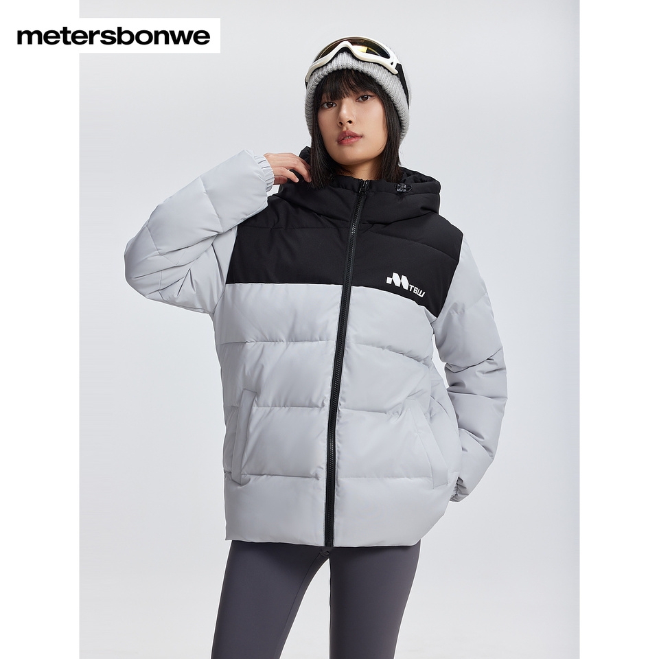  Metersbonwe Men's Cotton Padded Jacket Women's Hooded Soft Coat  Drawstring Cotton Jacket Warm Outerwear Winter LadiesTops Brand 