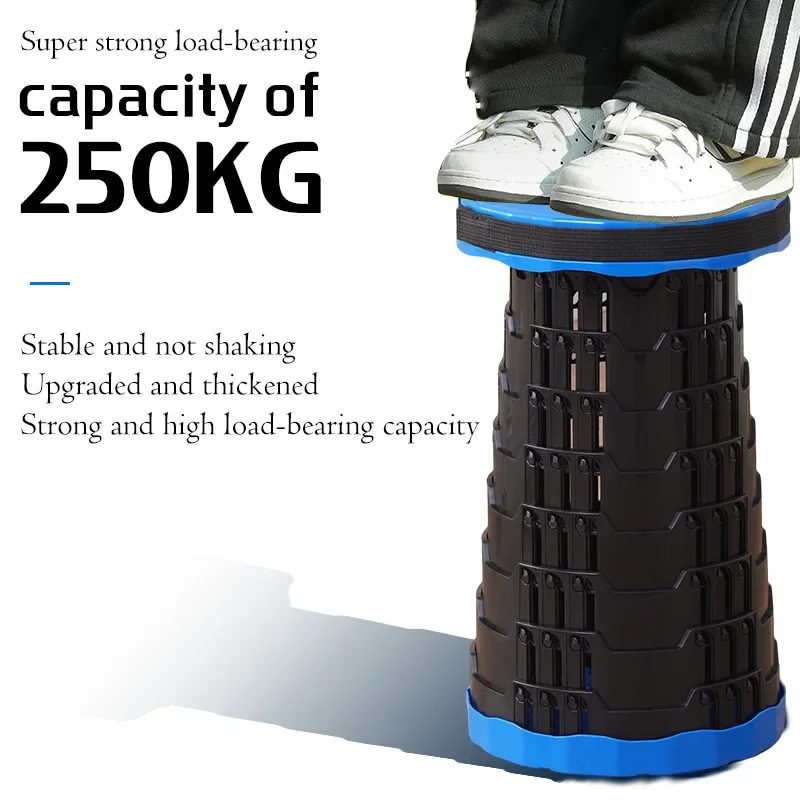 

Уличный выдвижной складной табурет Портативный регулируемый дорожный складной выдвижной табурет для домашнего использования на открытом воздухе