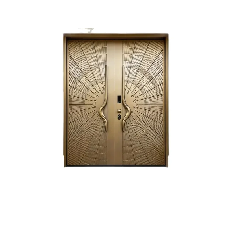 Cast Aluminum Entry Door Anti Theft Villa Entrance Gate Home Security Front Door for House Exterior