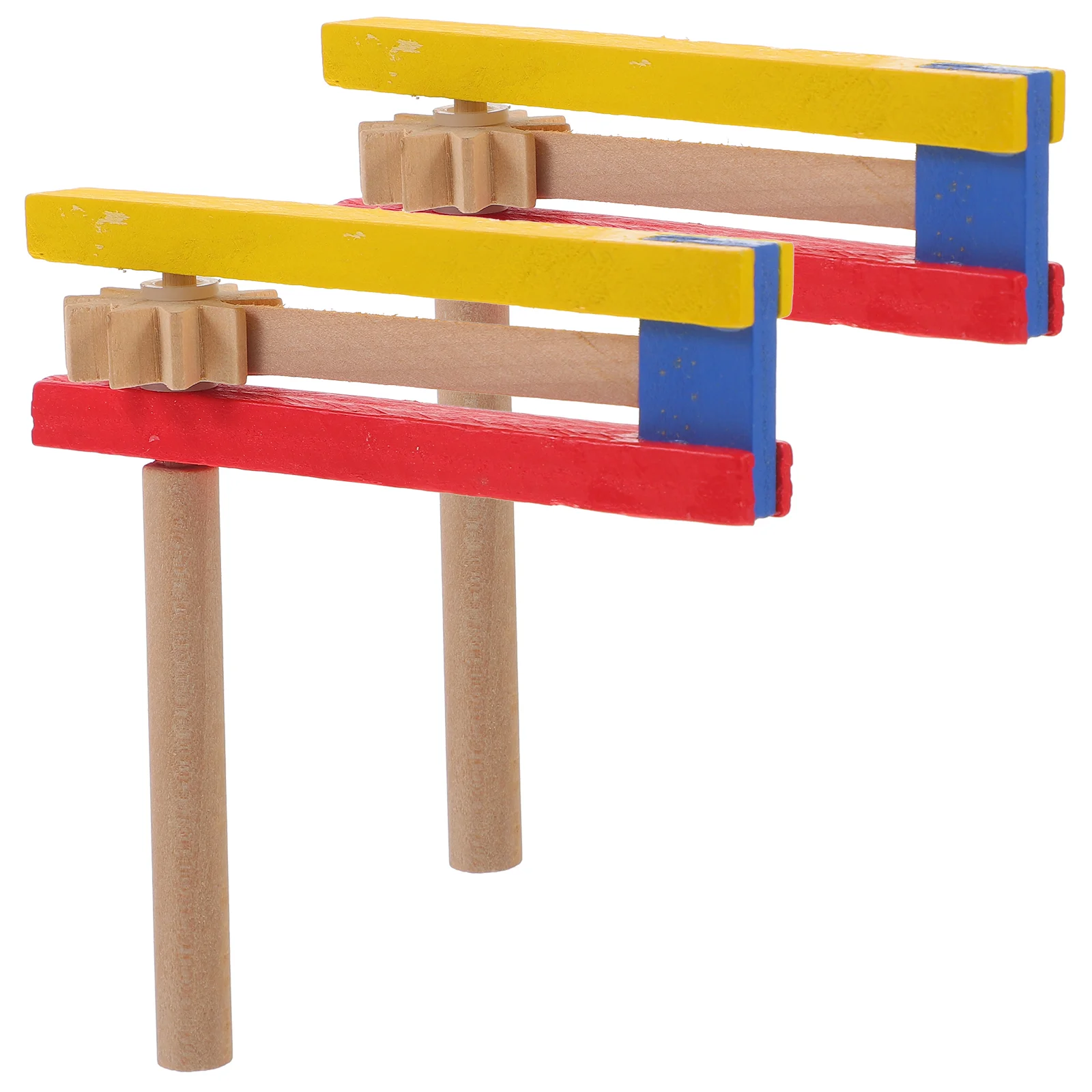 

2 Pcs Hand Castanet Instruments Long Handle Wooden for Kids Clapper Percussion Children