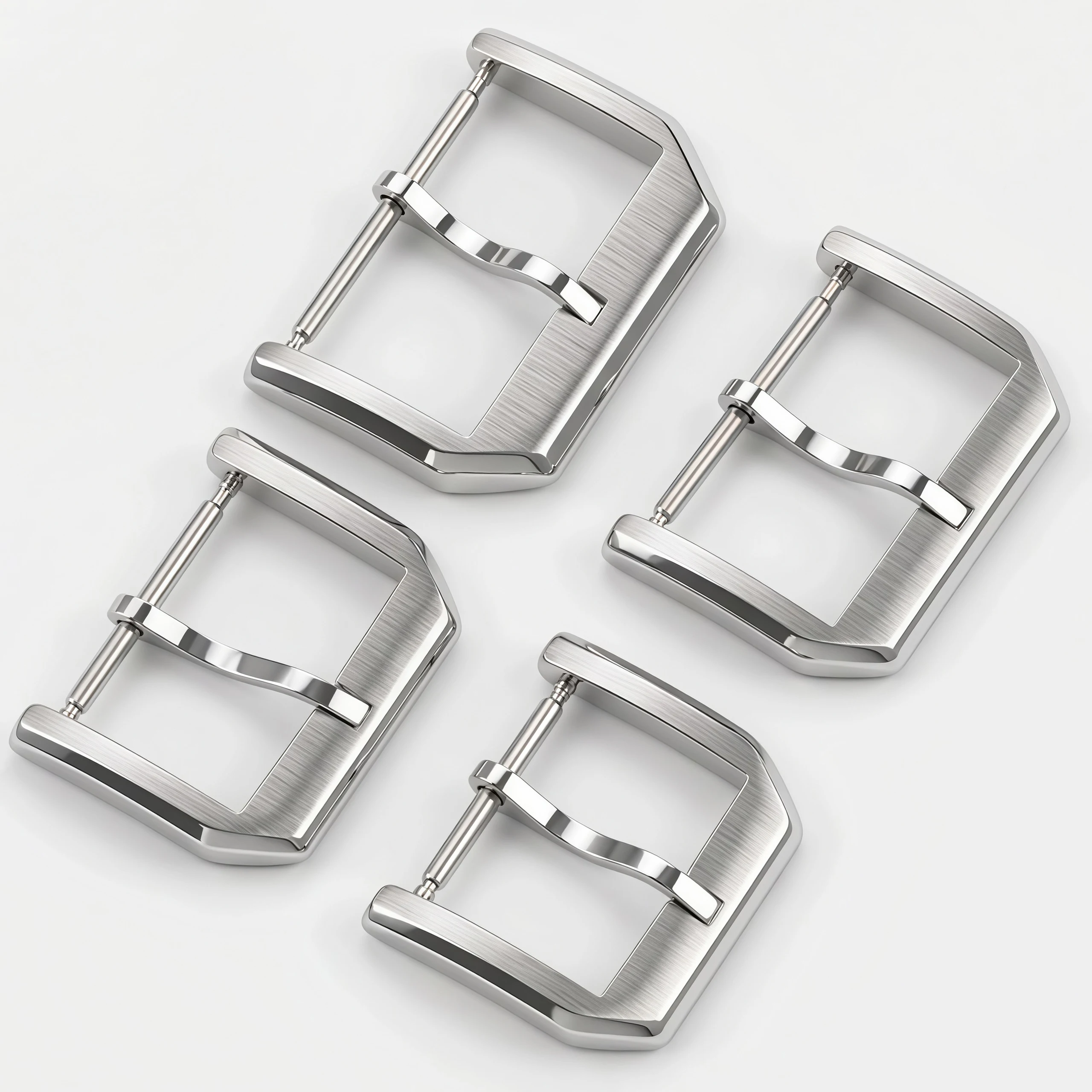 

316L Stainless Steel Watch Buckle 16mm 18mm 20mm 22mm Pin Clasp for Pilot Aviator Watch Polished Brushed Men Strap Accessories