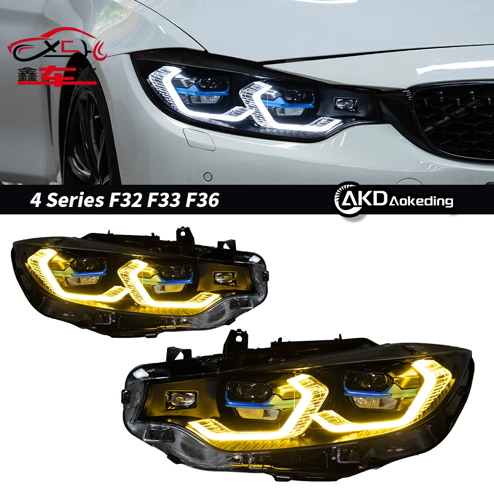 

Фары для BMW 4 серии F32 F36, светодиодные фары 2013-2019, фары M4, стайлинг для авто, DRL, сигнальные линзы, аксессуары для авто.
