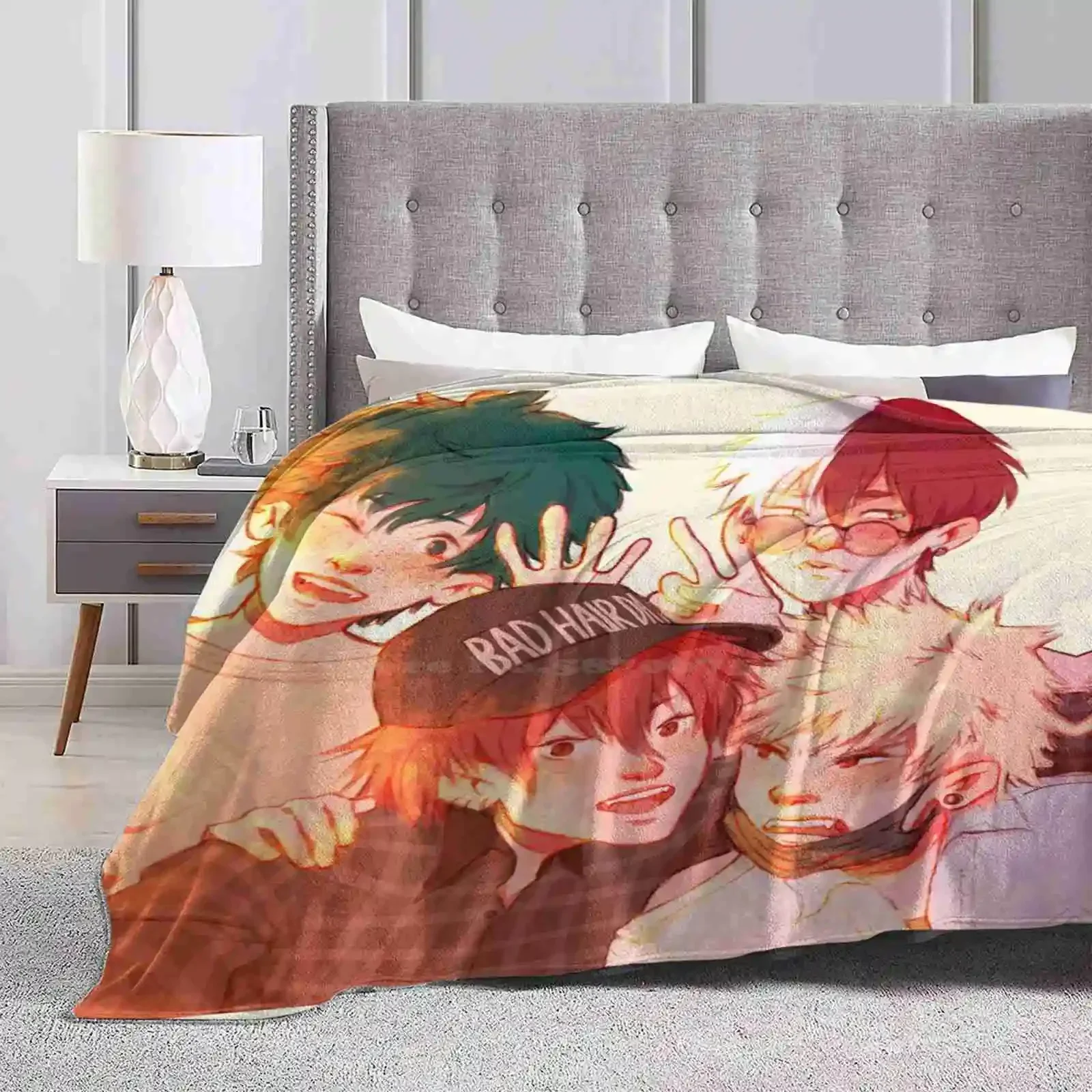 Boku No Hero Academy Selfie New Print Novelty Fashion Soft Warm Blanket Bnha Mha My Hero Academy Izuku Midoriya Midoriya Izuku