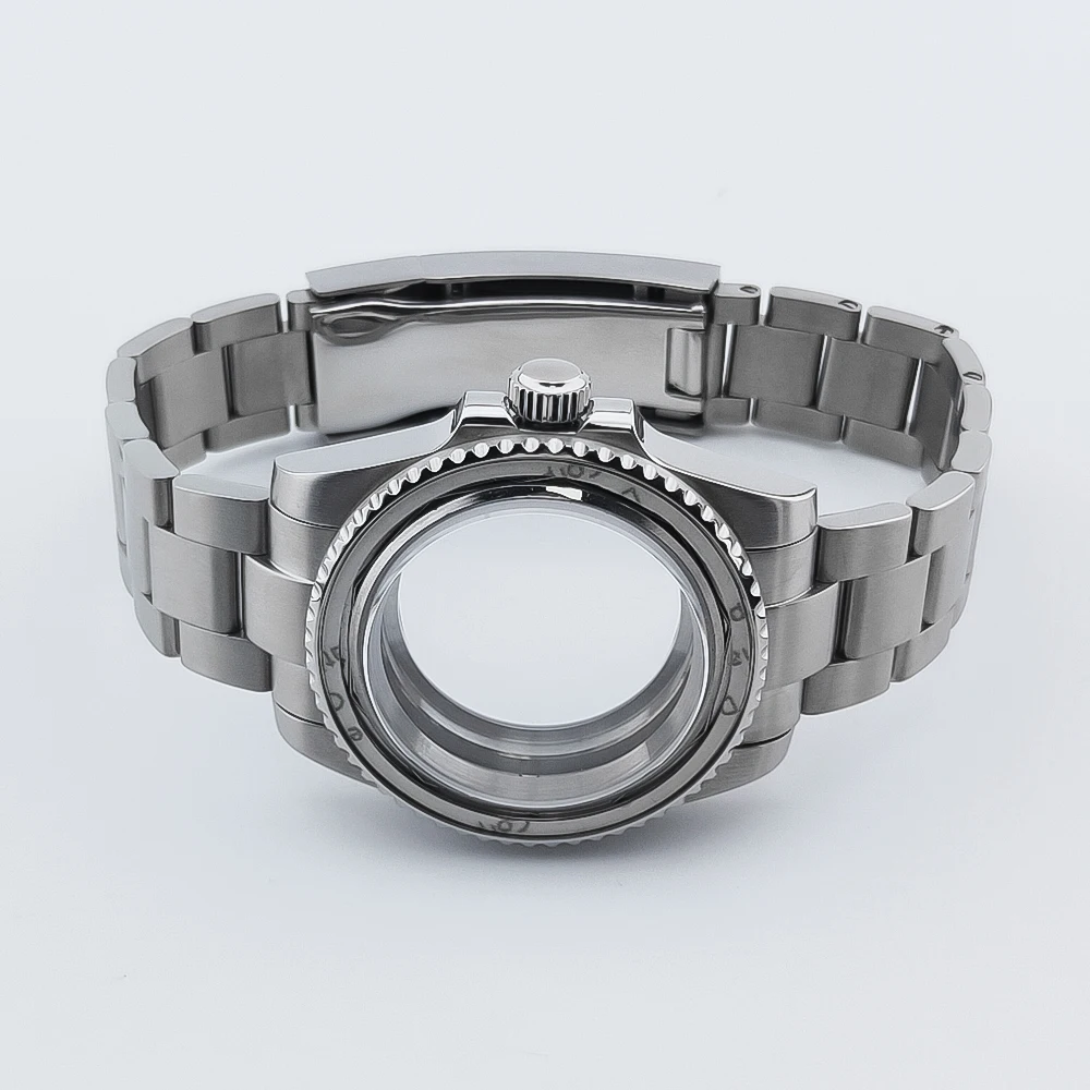 NEITON 40mm Sapphire Glass Silver Watch Case FitNH35/36 NH34 ETA2824 PT5000 Movement