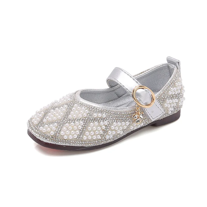 

Girls Leather Shoes Spring 2022 New Rhinestone Single Shoes Girls Princess Shoes Baby Show Shoes Girls Casual Shoes 26-36