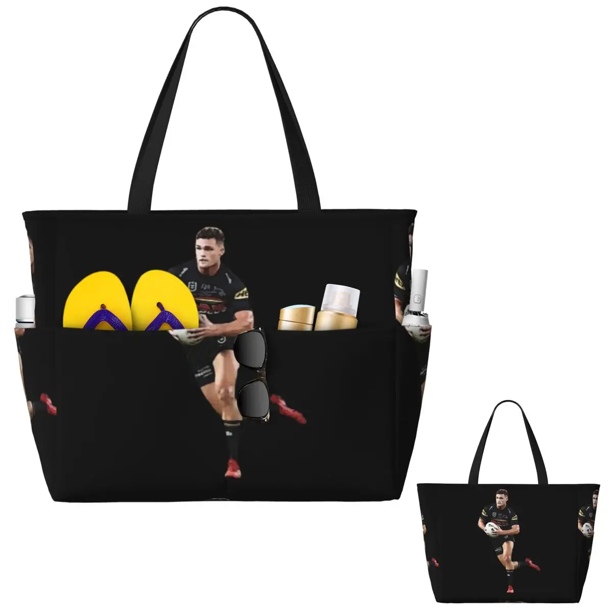 

Nathan Cleary Penrith Panthers Beach Tote Bag Sport Gym Yoga Duffle Large Tote Bag Women Travel Bag Fitness bag