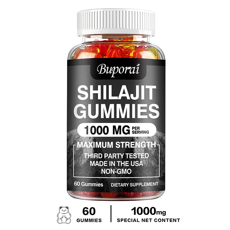 Shilajit Gummies - Energy Level, Memory and Focus Support Relieve Stress Overall Health