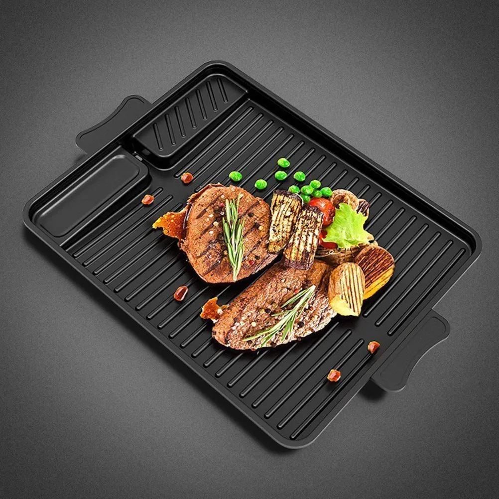 

Корейская сковорода-гриль для барбекю с антипригарным покрытием из камня Майфан, большая прямоугольная поверхность для домашнего и уличного использования, для плиты