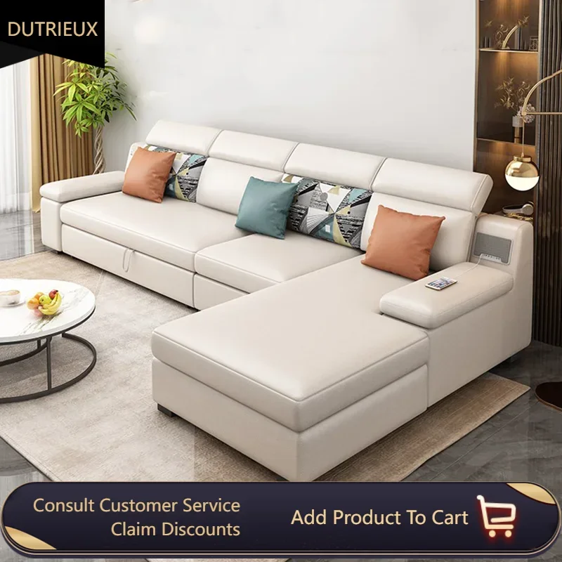 

Foam Comfortable Couches Unique Wood Foldable Modern Living Room Sofa Bed Bluetooth Speaker Divani Da Soggiorno Salon Furniture