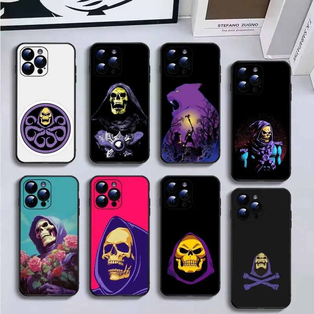 

H-He Man Phone Case For iPhone16,15,14,13,12,11 Plus,Pro Max,XS,X,XR,SE,Mini,8,7,Soft Black Cover