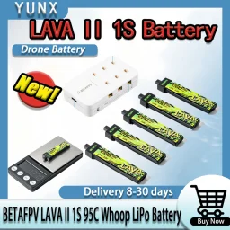 1S 95C LAVA II LiPo Spare Battery by BETAFPV, Multiple Sizes for Air65, Meteor65 Pro, Cetus, Air75 & Meteor75 Pro Whoop
