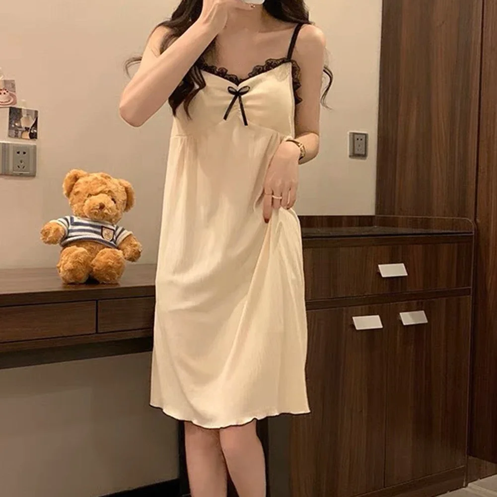 

Womens Casual Sleeveless Pajamas Fashion Simple Loose Home Clothes Nightdress Sleep Dress Women's Sleepwear Dresses