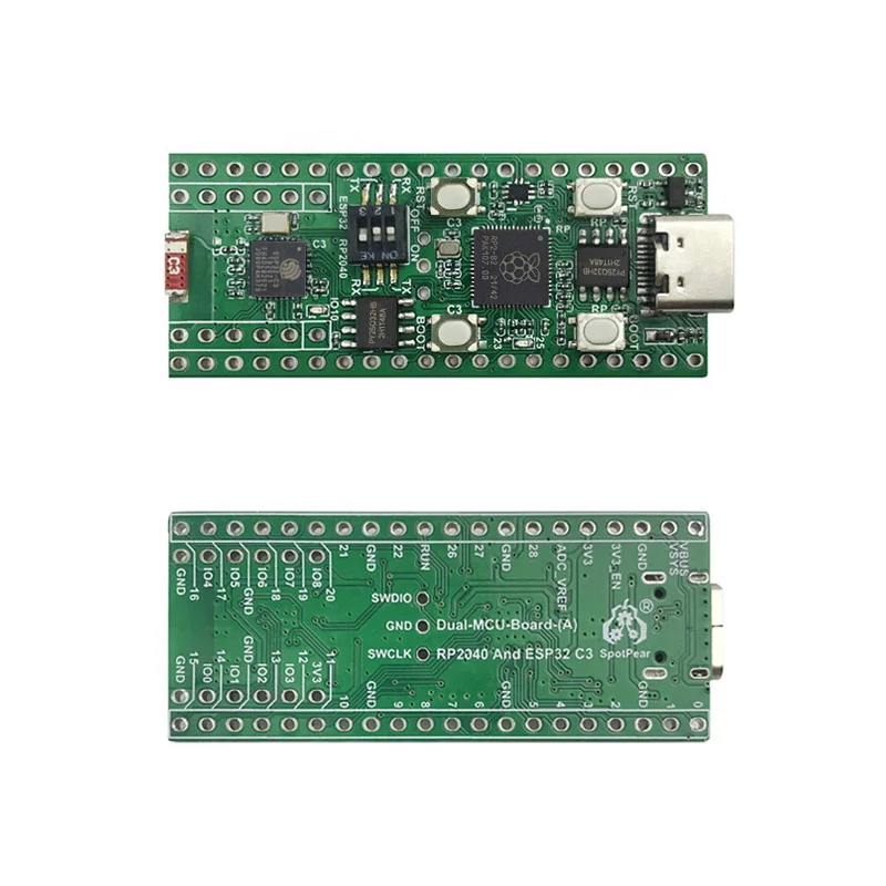 Raspberry Pi Pico RP2040 + C3 ESP32คู่-MCU-Board ชิป RP2040ออนบอร์ดคู่ Mcu WiFi บลูทูธ