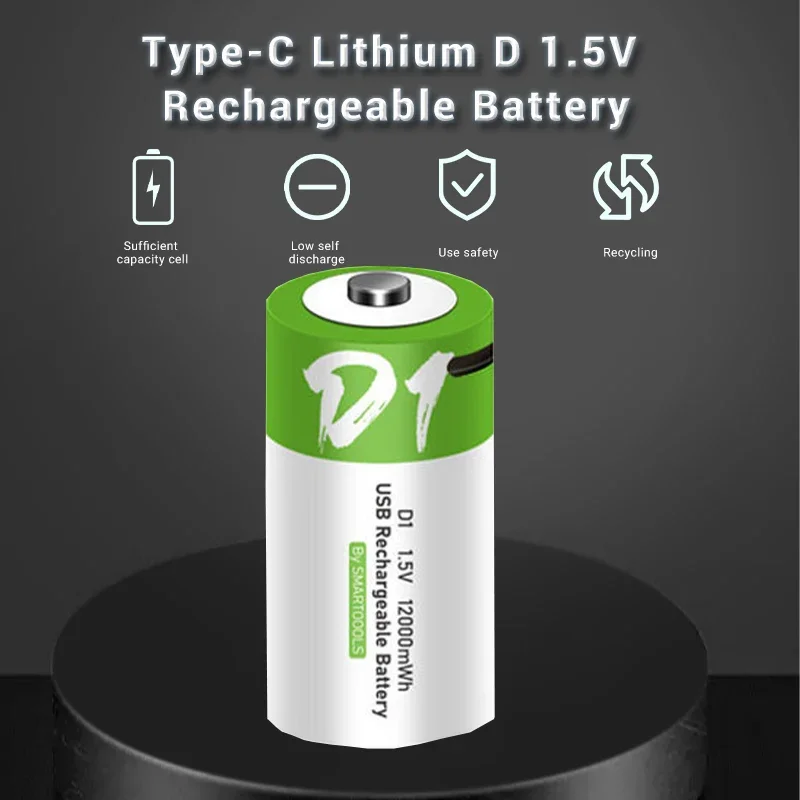 

Professional Ate Lithium Battery AM12000 MWh Type C, D 1.5V, for Remote Control, Electric mouse