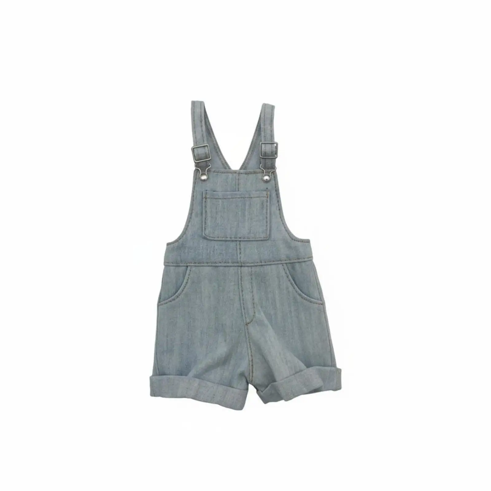 1/6 Scale Female Action Doll Clothing Set Casual Overalls Shorts Adjustable Straps Streetwear Style Fabric Outfit for 12 Inch