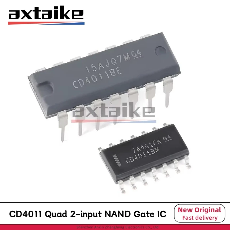 20PCS CD4011 DIP-14 SOP-14 CD4011BE CD4011BM HEF4011BT HCF4011 CD4011BM96 SMD Quad 2-input NAND Gate IC