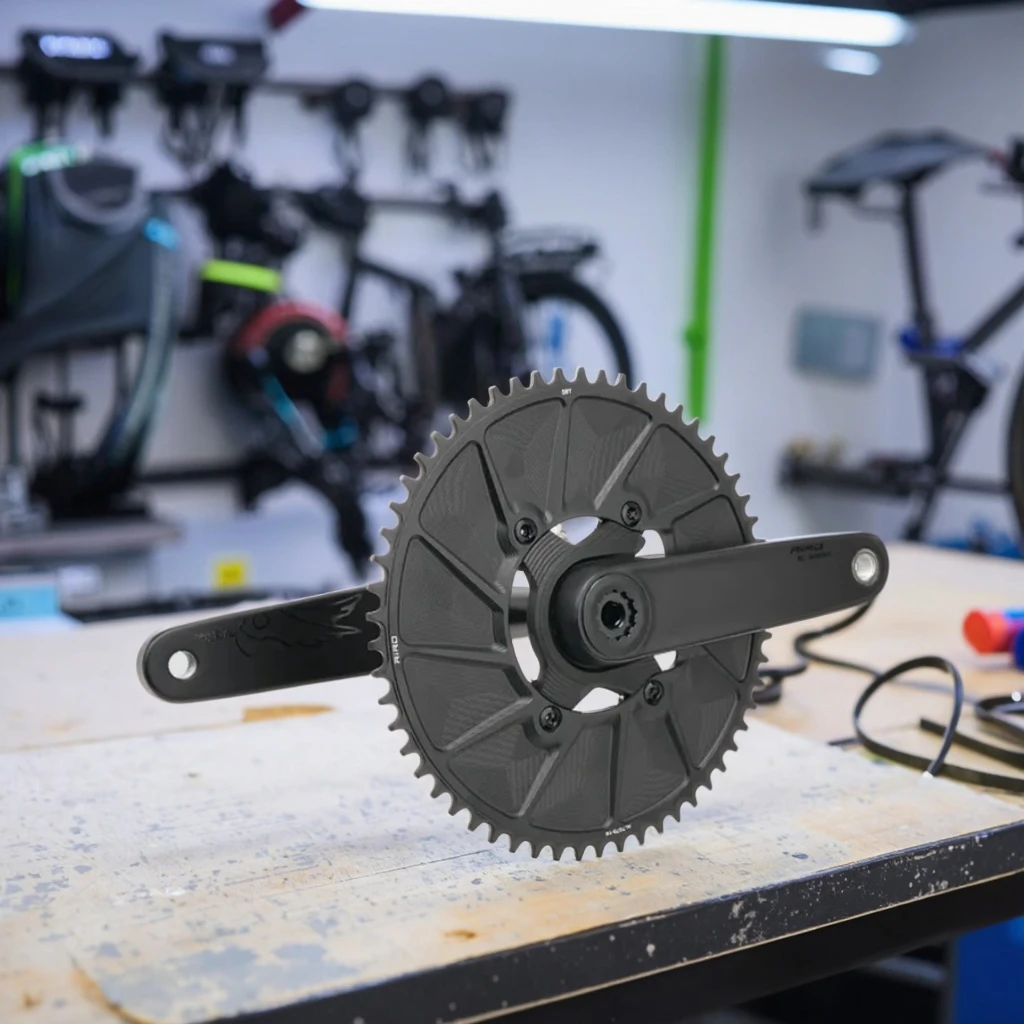 

STLF SeeMore 152mm Carbon Fiber Crankset for Road Bike Hollow Ultralight Single Chainring Bicycle Crankset with BB